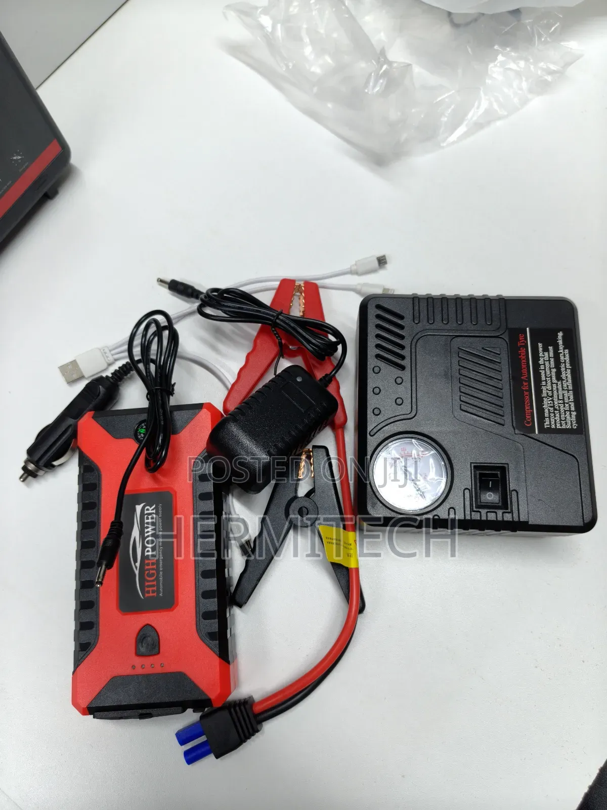 Powerful Portable Jump Starter Kit and Tire Air Compressor
