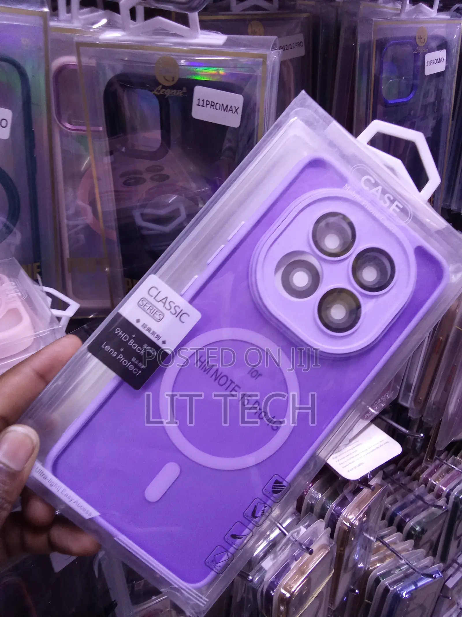 Purple MagSafe Transluscent Case Explicitlyfor HM NOTE 15 Pro 4G