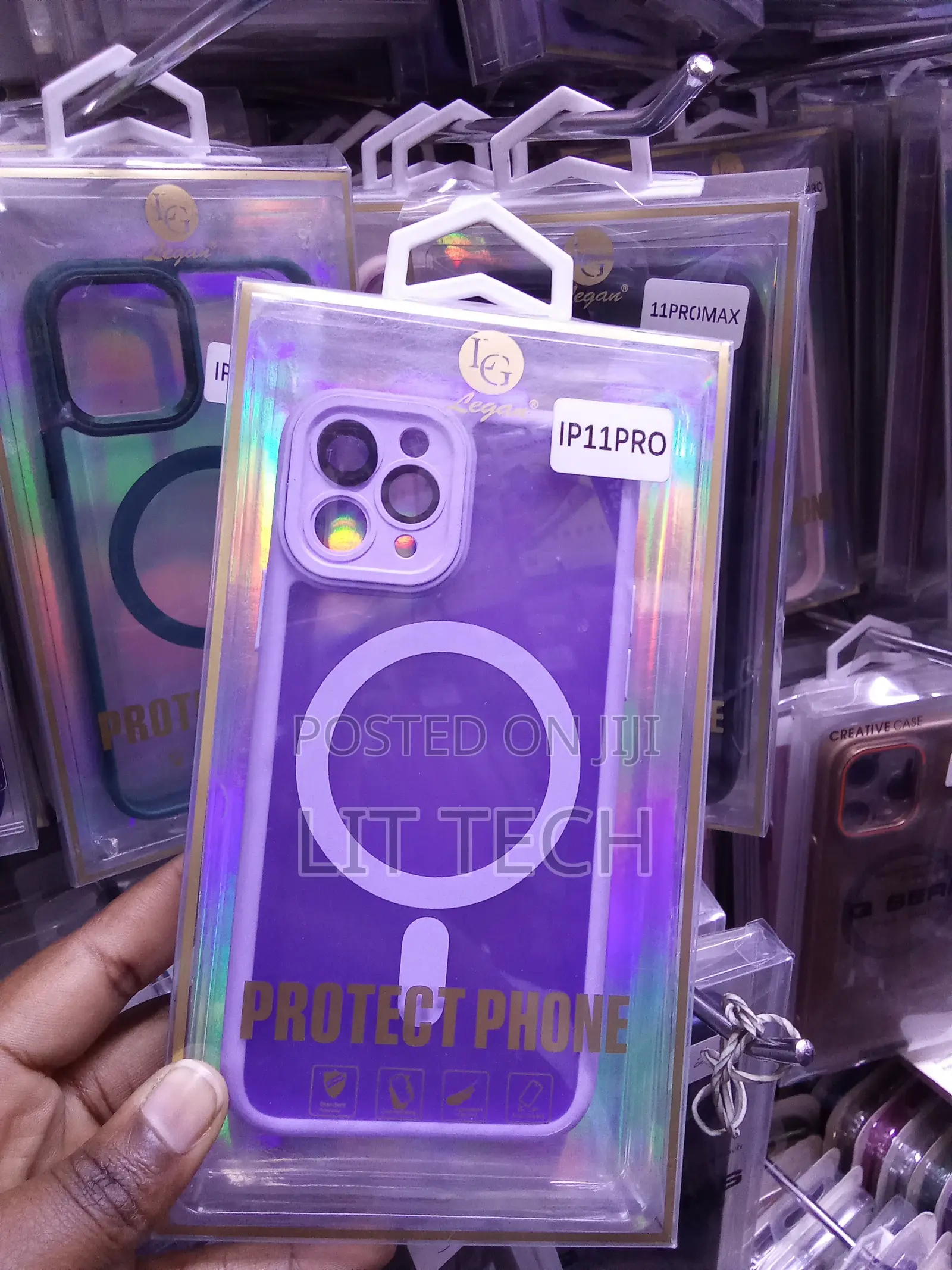 Purple MagSafe Translusent Case Tailored Specifically for the IP11PRO