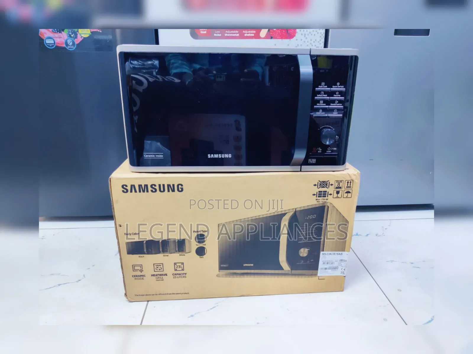 Samsung MS23K3515AS 23L Microwave Oven 800W Quick Defrost