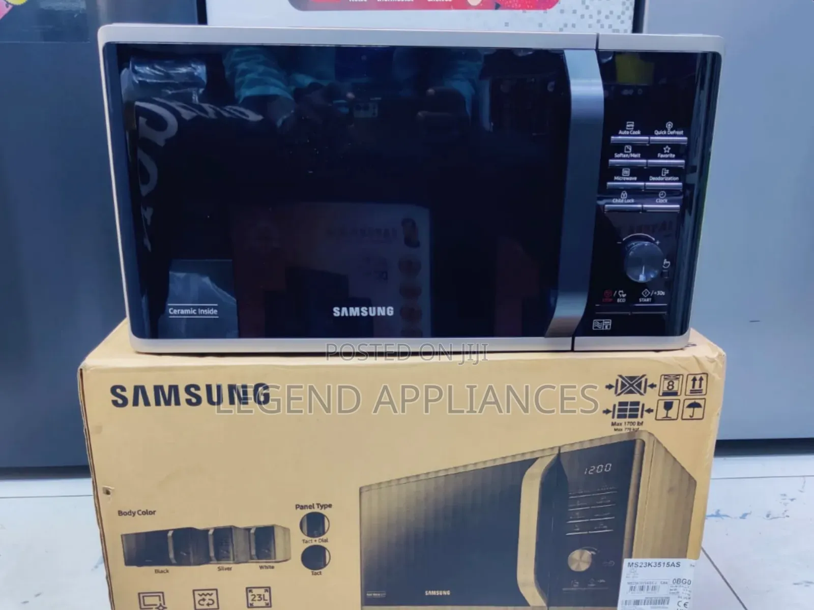 Samsung MS23K3515AS 23L Microwave Oven 800W Quick Defrost