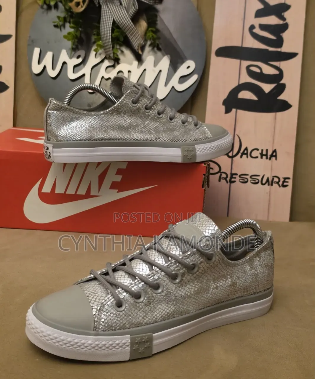 Leather Glitter Converse