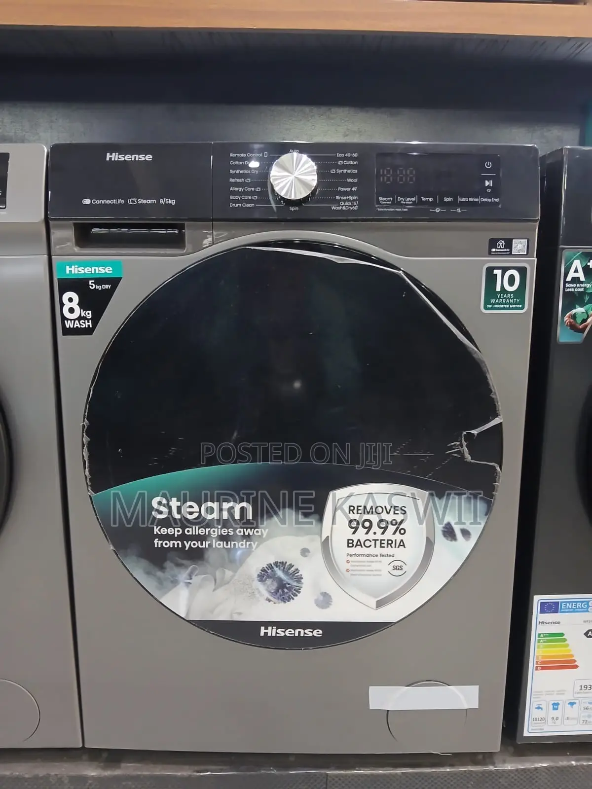Hisense Wash Dry 8kg /5kg Inverted Motor 10 Year Warranty