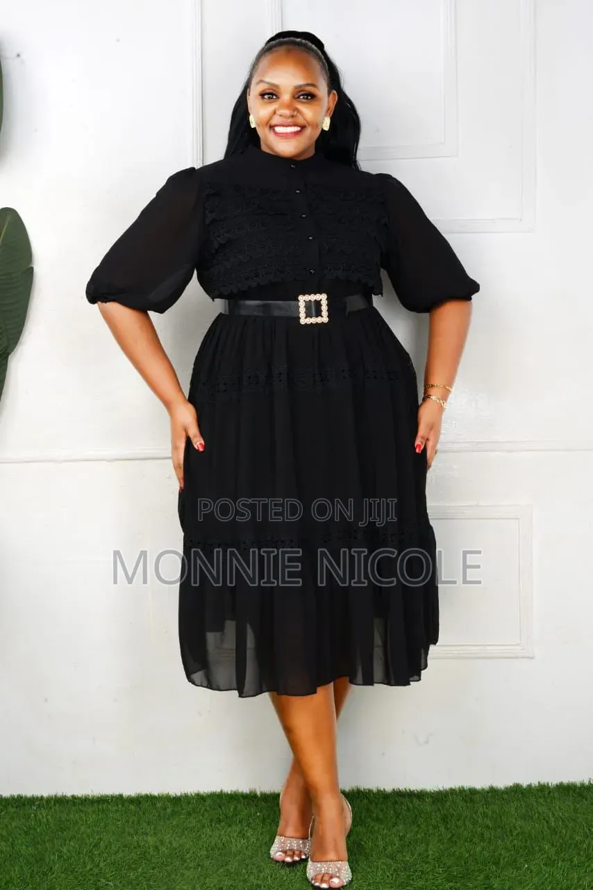 Decent Black Skater Dress With Sleeves. Burial Dress