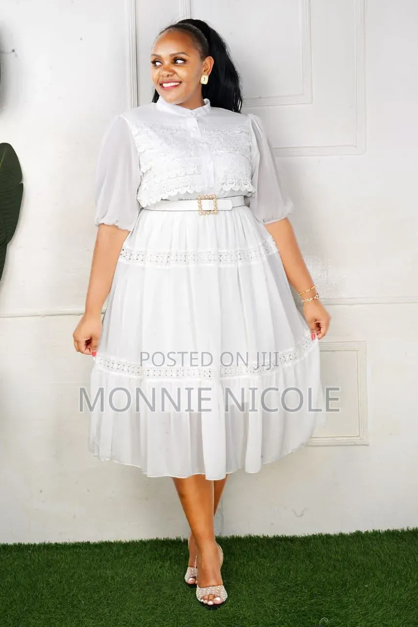Gorgeous Quality White Dress. Round Skater Dress