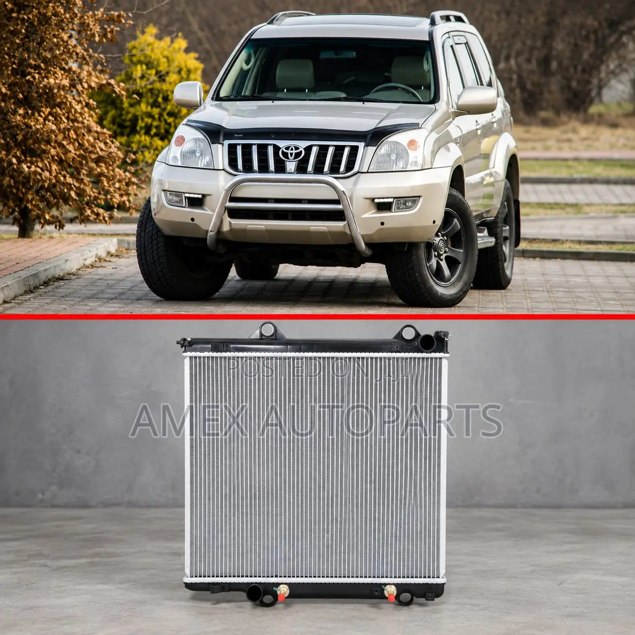 Radiator Toyota L/C Prado 120 Surf Diesel 1kz/1kd Eng No Cap Pa32At