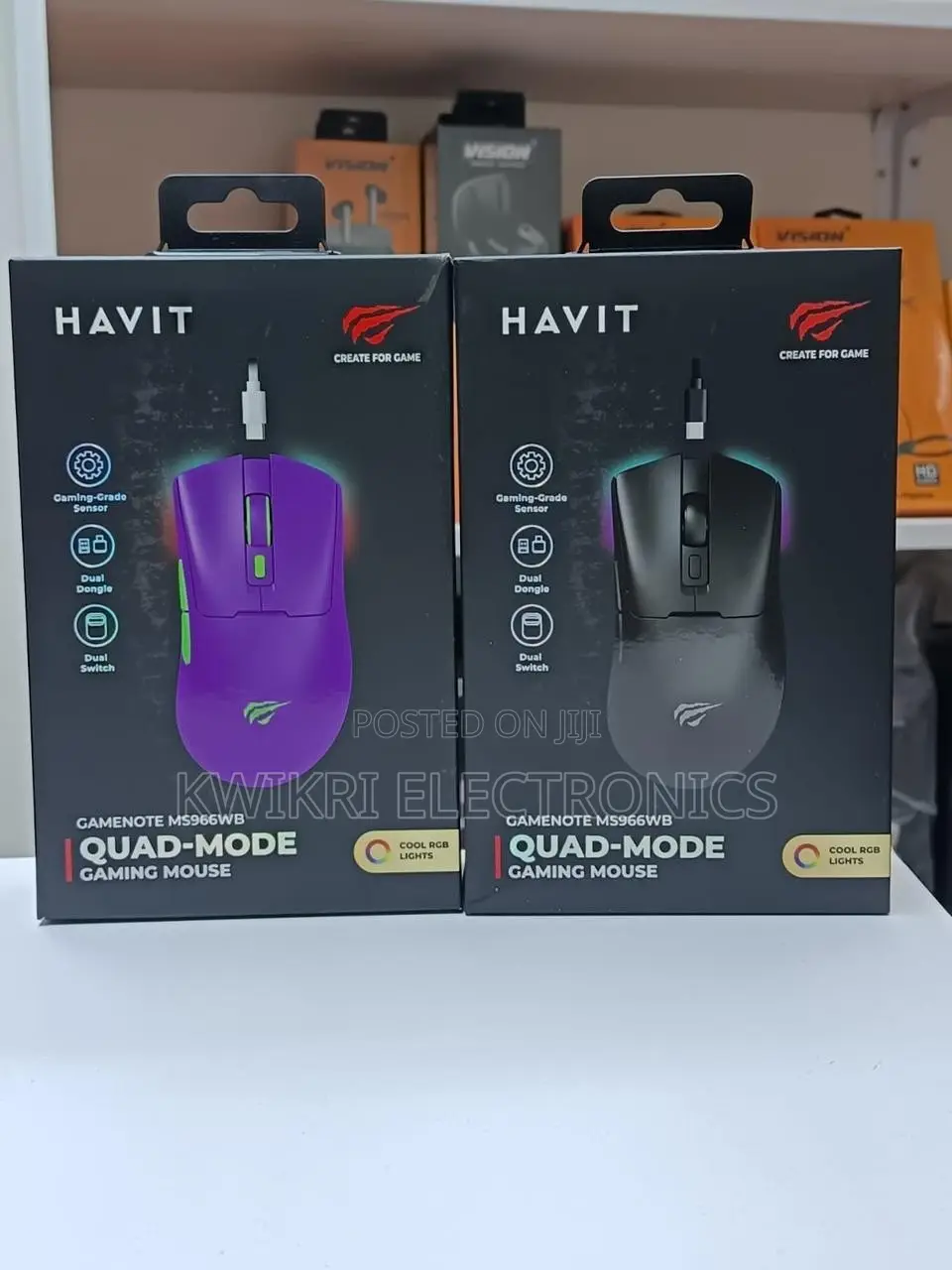 Havit MS966WB Quad-Mode Gaming Mouse(Rechargeable)