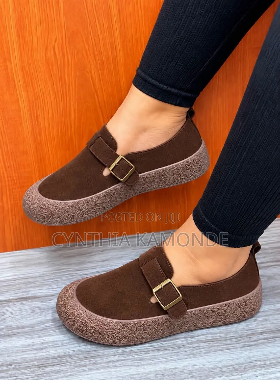 Buckle Suede Sneakers