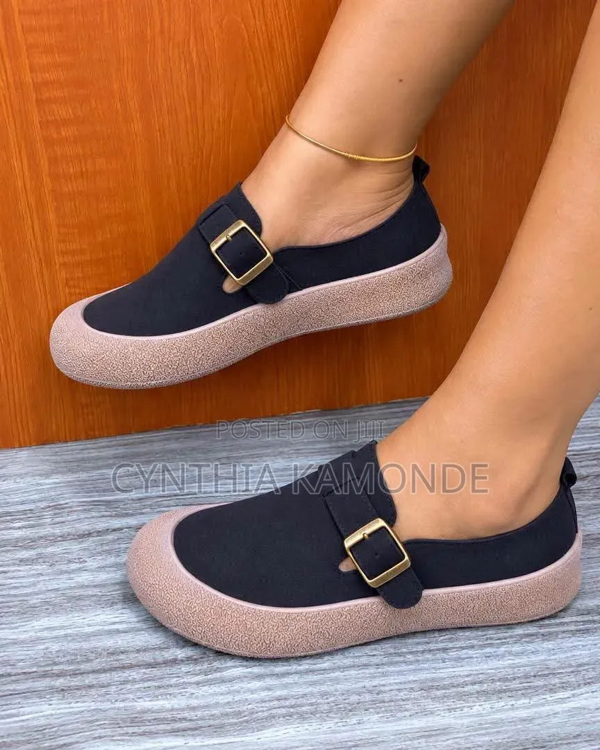 Buckle Suede Sneakers