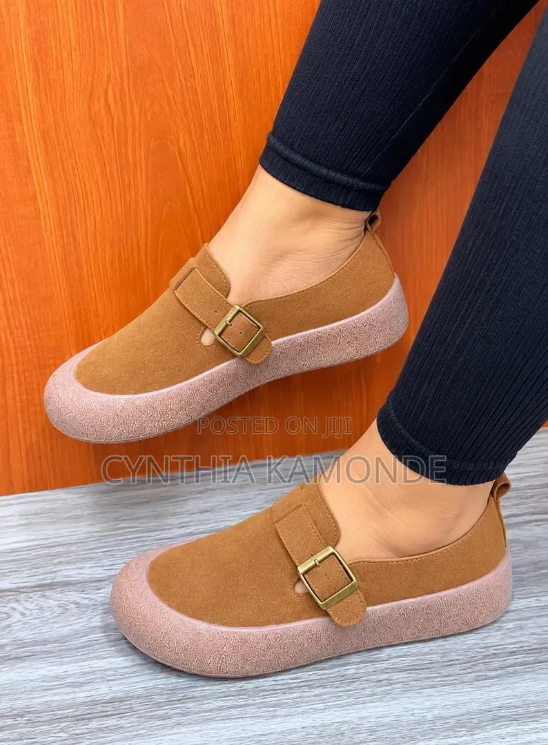 Buckle Suede Sneakers