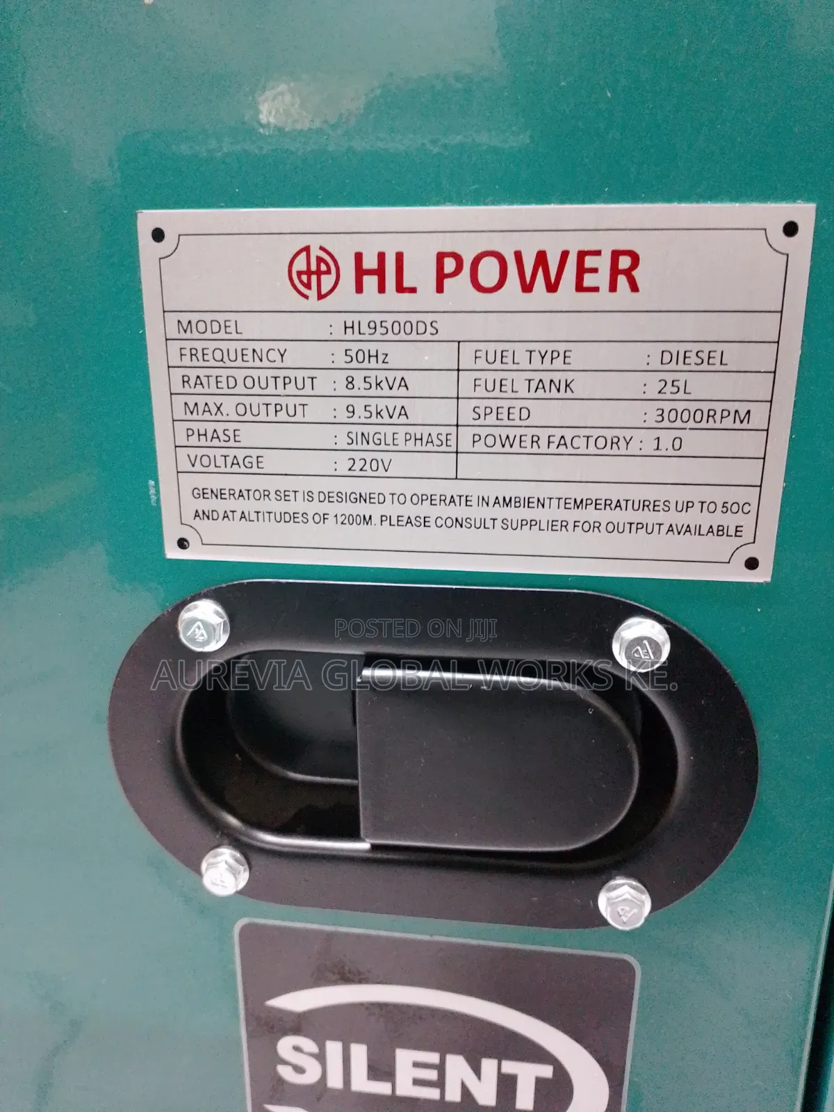 Hl9500ds Diesel Silent Generator