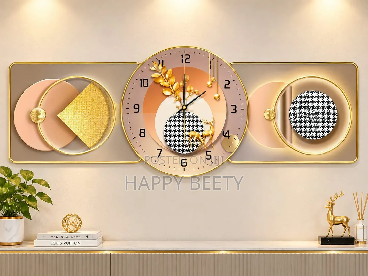 *Modern 3-Piece Wall Clock