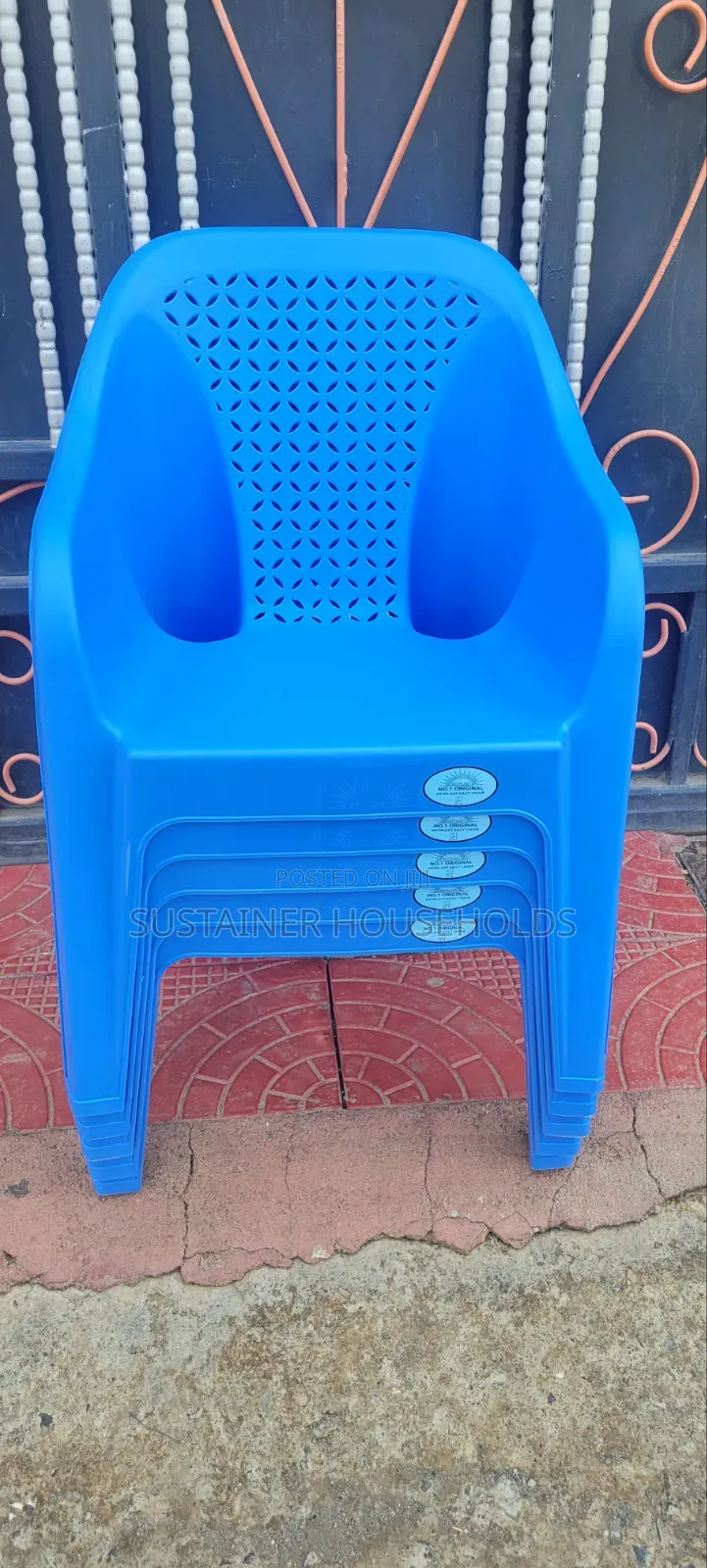 Bright Orange Modern Plastic Chairs