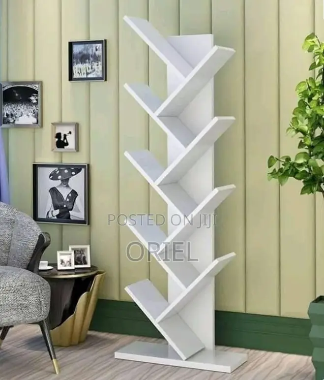 Office Bookshelf : Wooden 8-Level Book Storage Rack