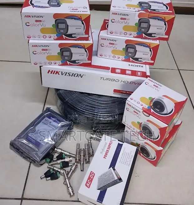 6-Camera Hikvision ColorVu CCTV Full Kit – 8 Channel, 1080p HD