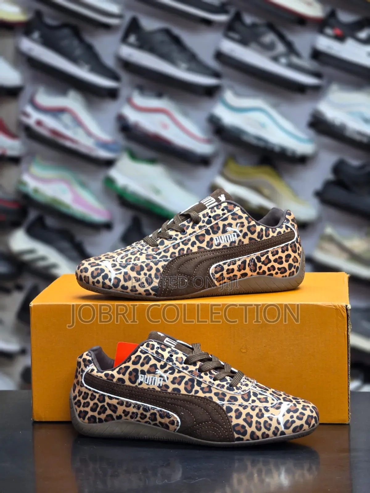 Ladies Leopard Print Puma Speedcat Sneakers