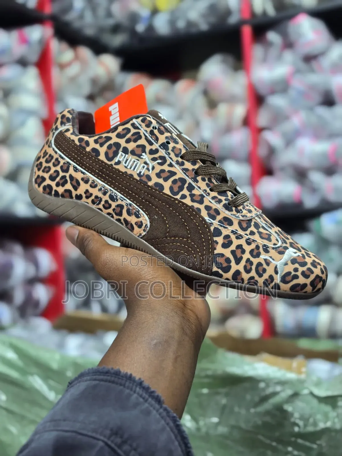 Ladies Leopard Print Puma Speedcat Sneakers