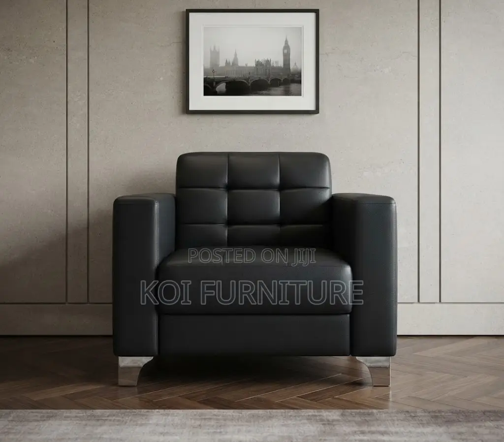 Office Sofa; Single Seater Executive Modern Leather Sofa Set