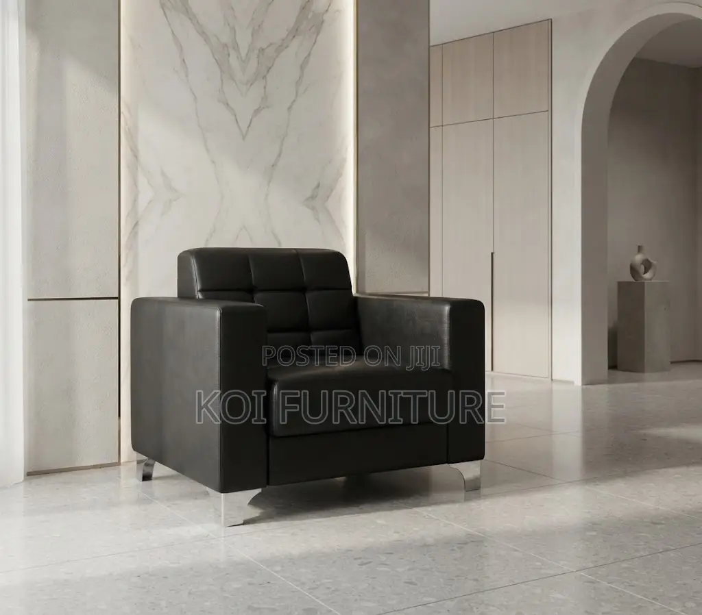 Office Sofa; Single Seater Executive Modern Leather Sofa Set
