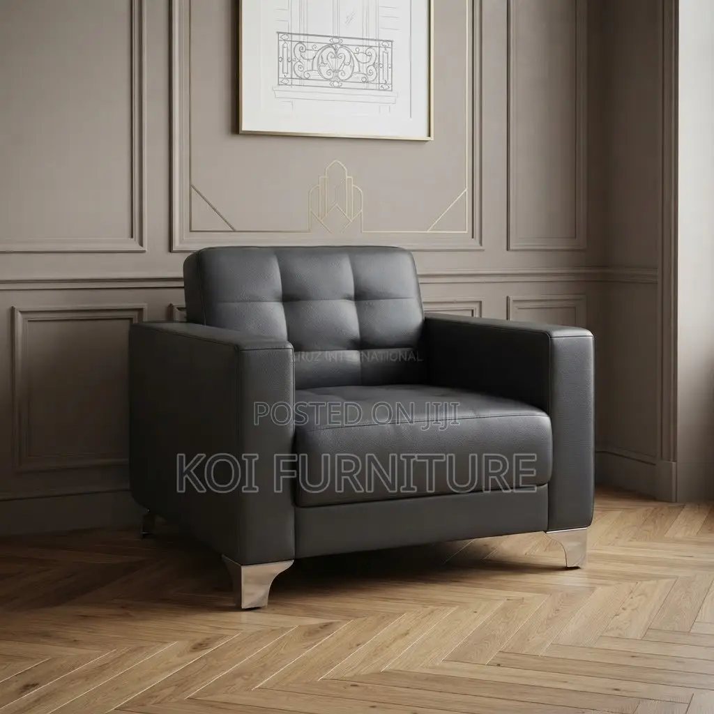 Office Sofa; Single Seater Executive Modern Leather Sofa Set