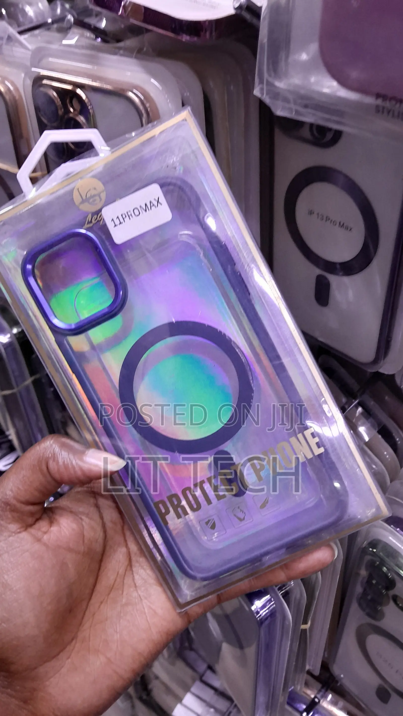 iPhone 11 Pro Max Clear Blue Edge Case
