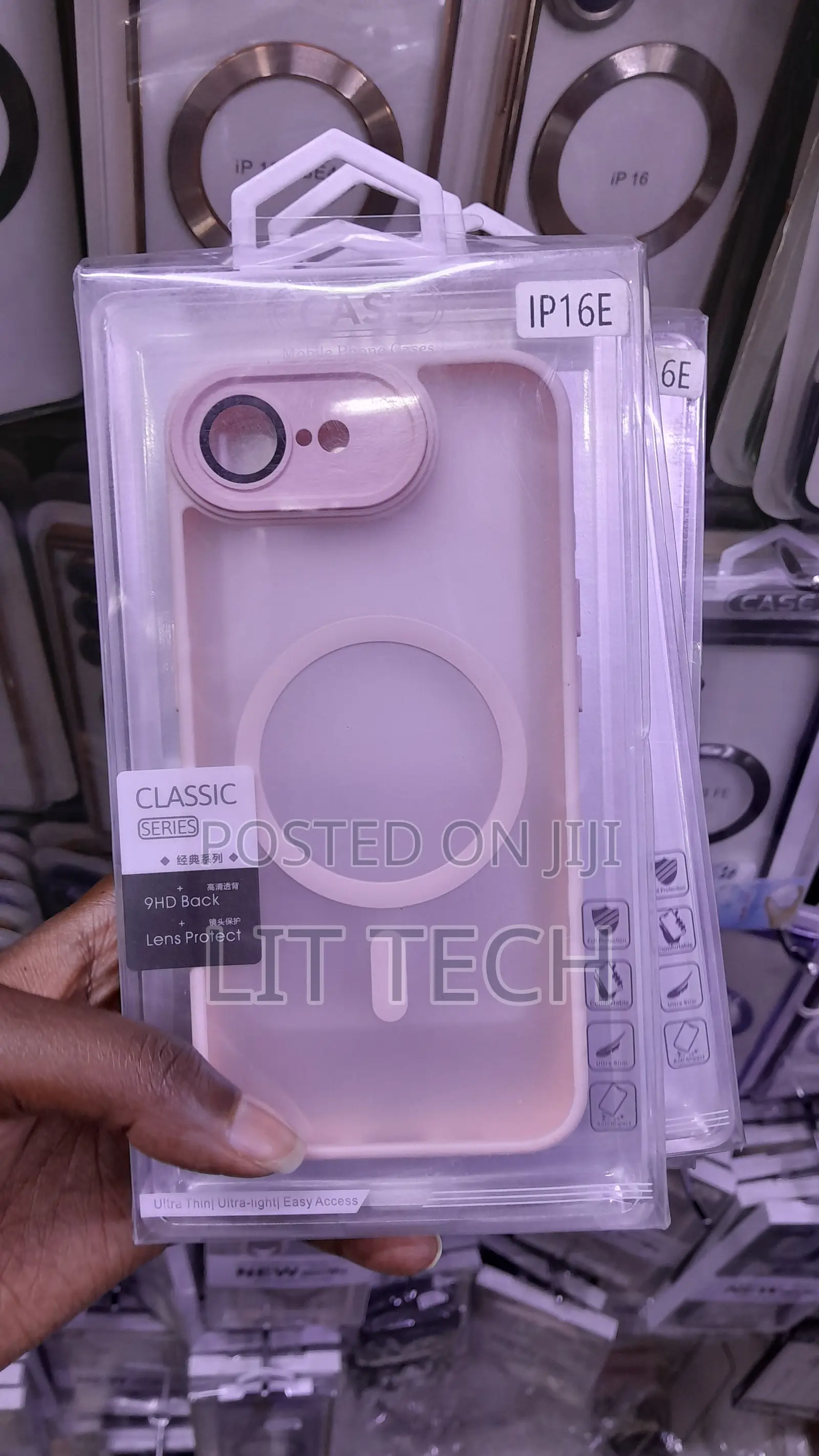 Light Pink Magnetic Shockproof Case for iPhone 16e
