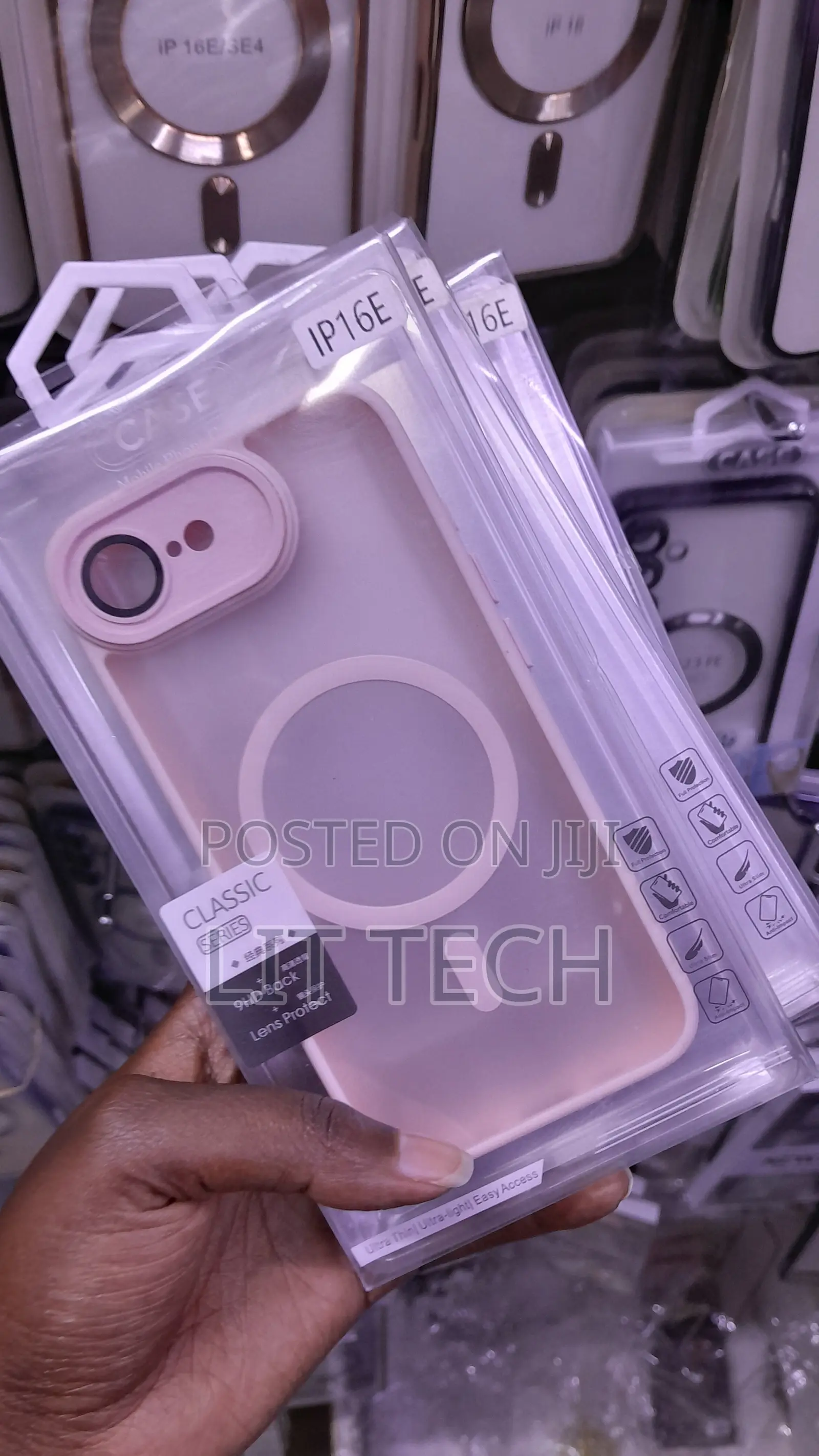 Light Pink Magnetic Shockproof Case for iPhone 16e