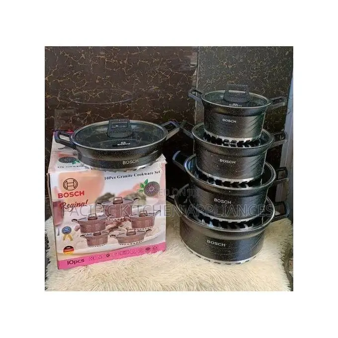 Bosch 10-PC Black Stainless Steel Cookware Set - Non-Stick
