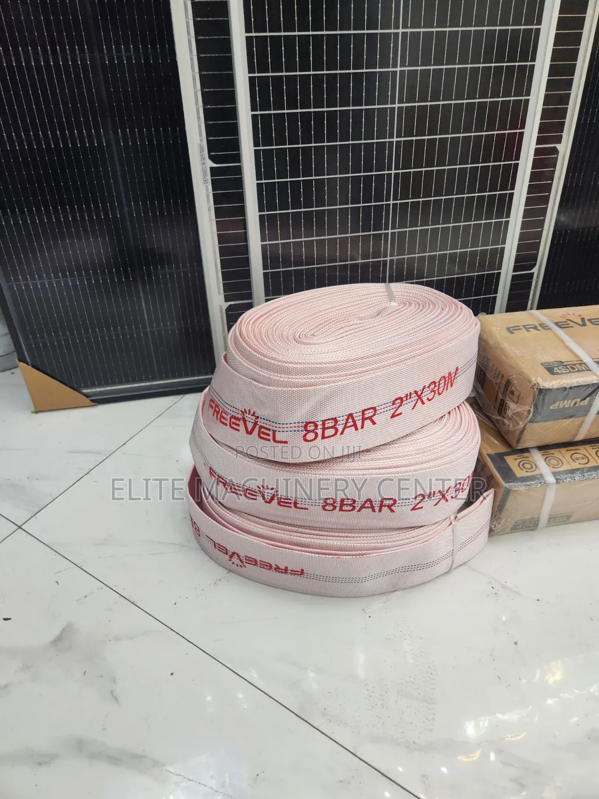 Freevel 8BAR 2" X 30M Canvas Water Delivery/Fire Hose Pipe,