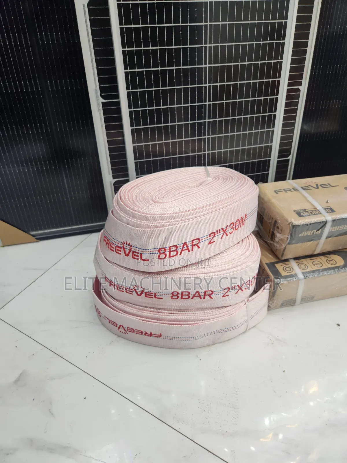 Freevel 8BAR 2" X 30M Canvas Water Delivery/Fire Hose Pipe,