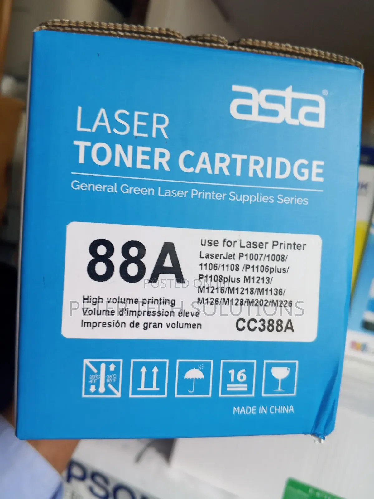 Asta 88A (CC388A) Premium Compatible Black Toner for HP LaserJet P1108