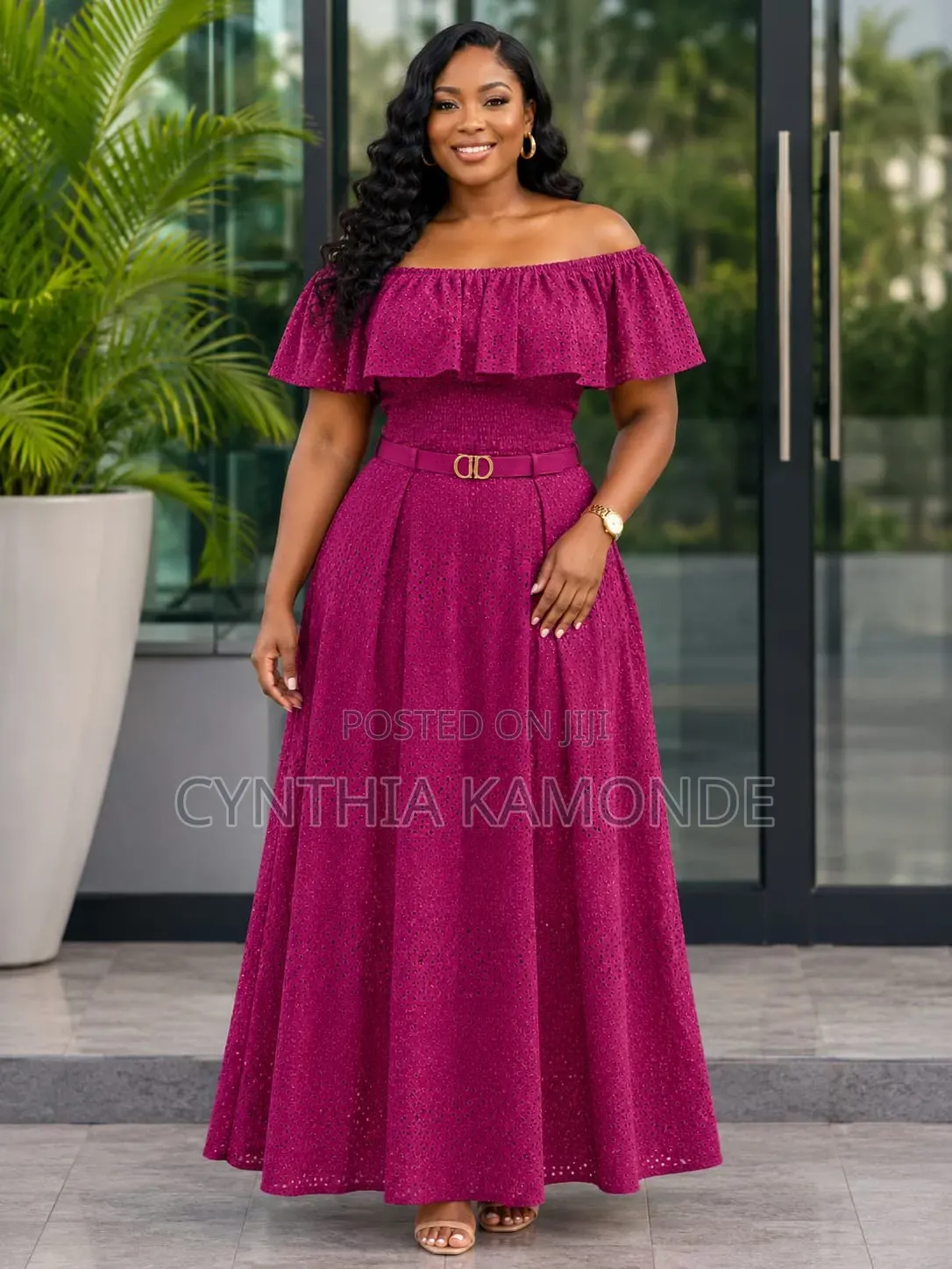 Offshoulder Top and Skirt Set