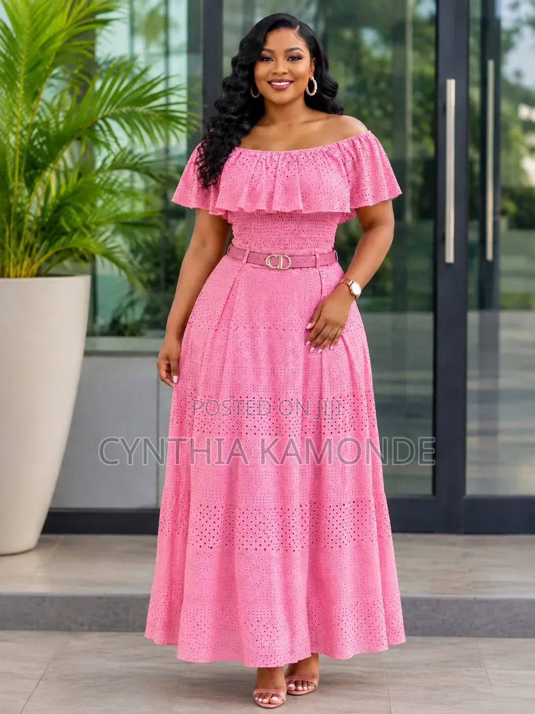Offshoulder Top and Skirt Set