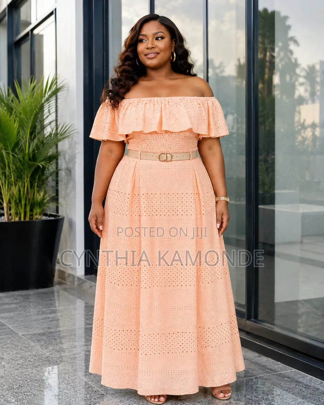Offshoulder Top and Skirt Set