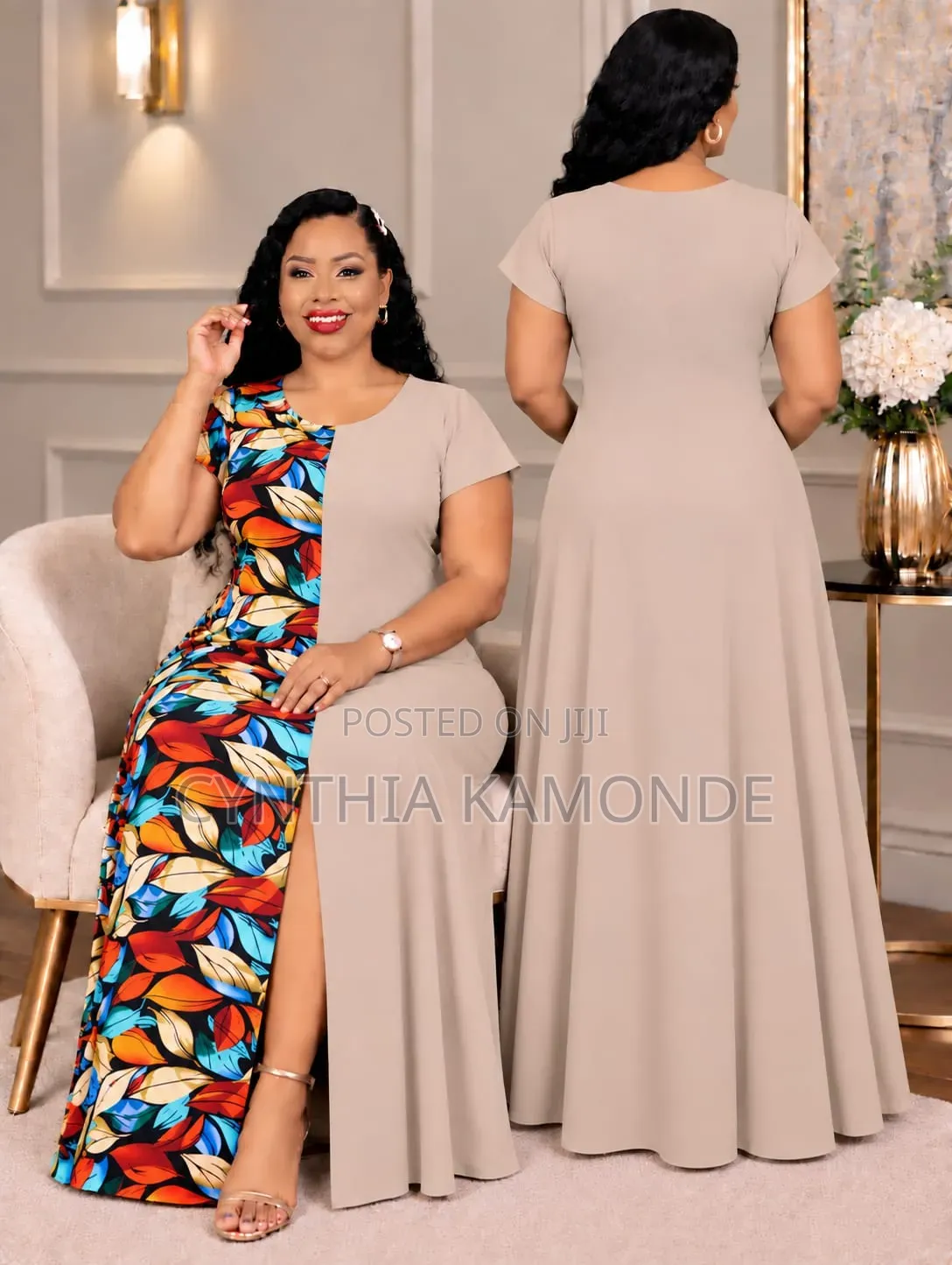 Front Slit Maxi Dress