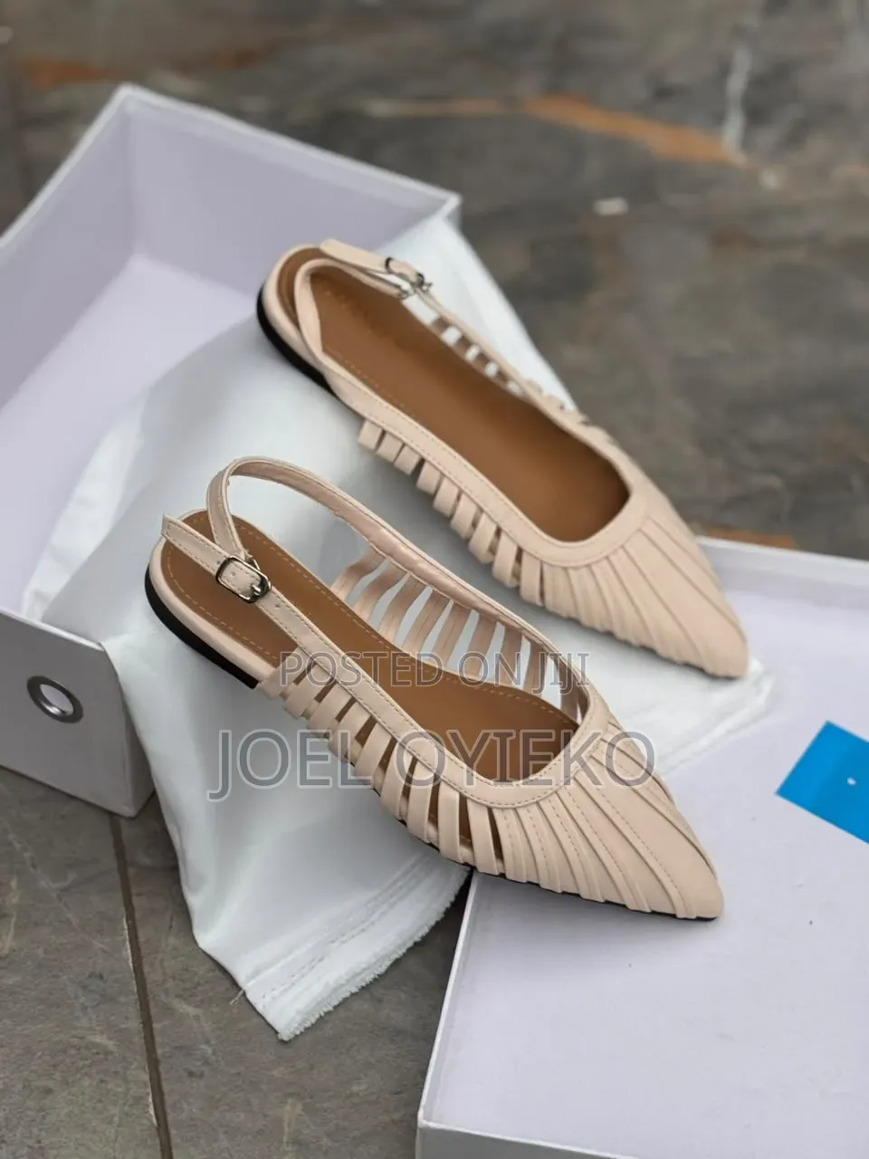 Slingback Pleated Flats