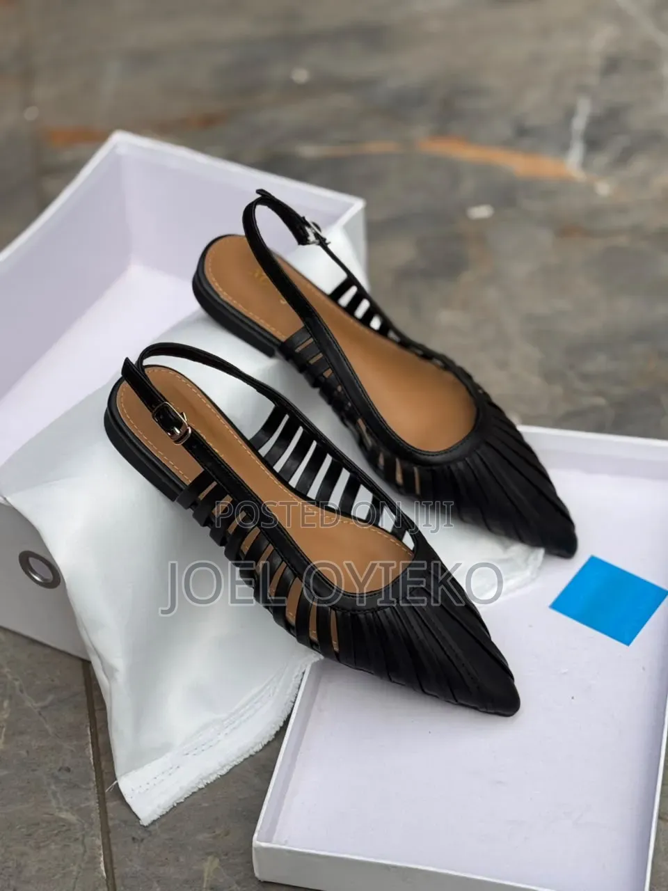 Slingback Pleated Flats
