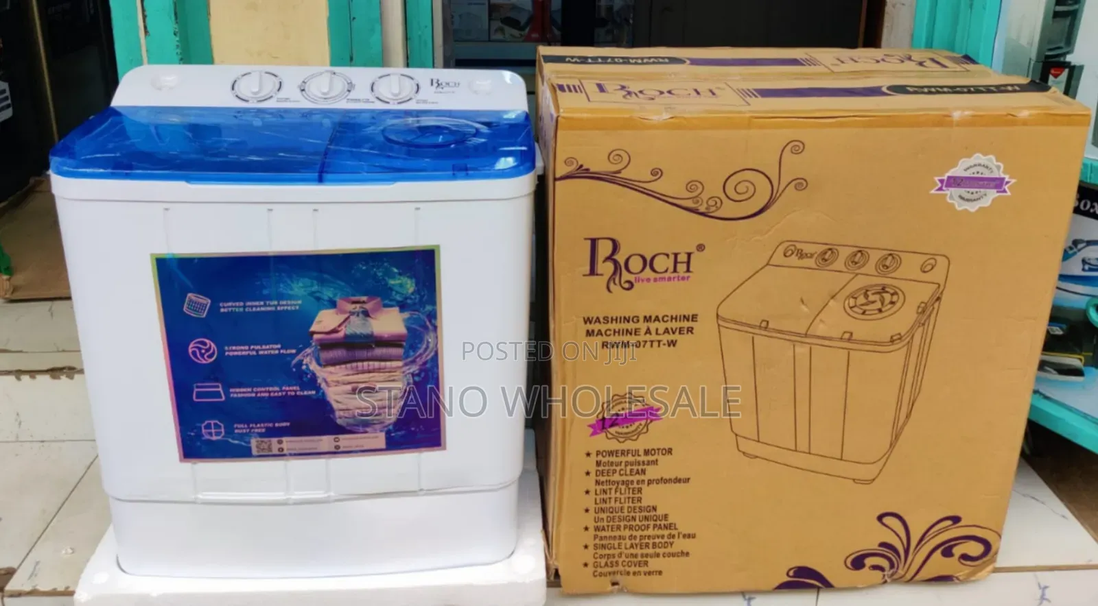 Roch 7.5kg Twin Tub Washing Machine, New
