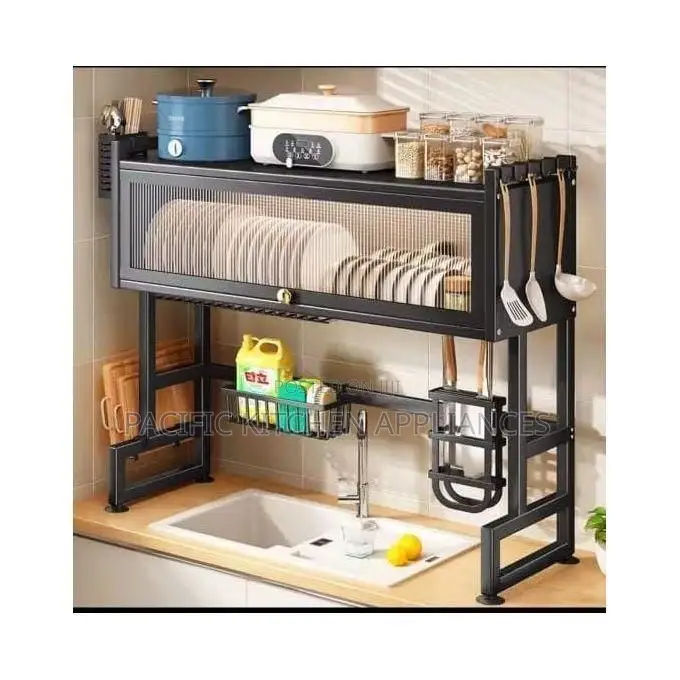 Dish Rack – Over the Sink – Carbon Steel – Black – Single Layer