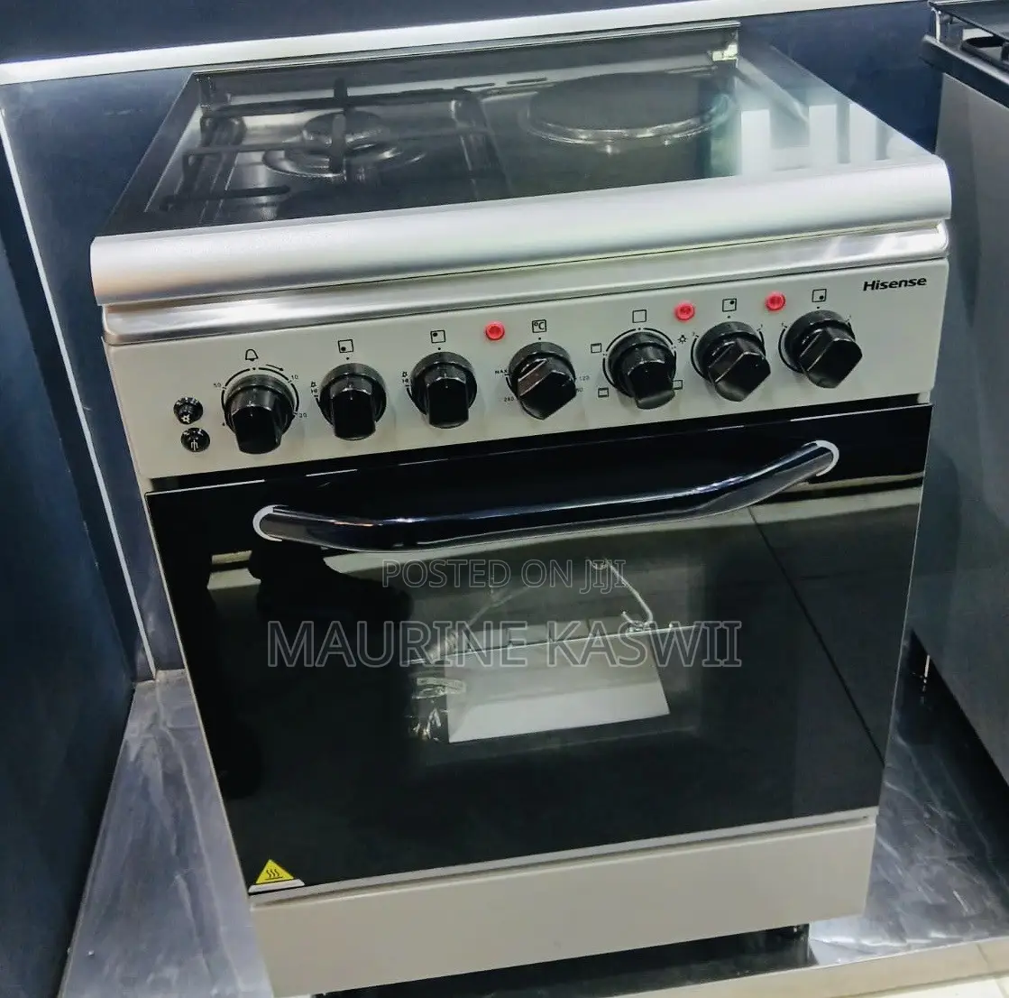 Hisense 60cm by 60cm Standing Cooker Hf631gees Stainless