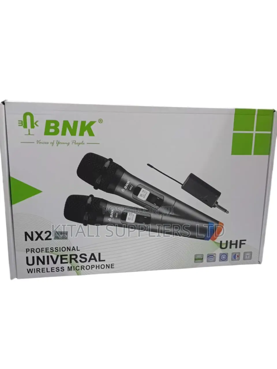 BNK NX2 Professional Universal Wireless Microphone (Dual Handheld UHF)