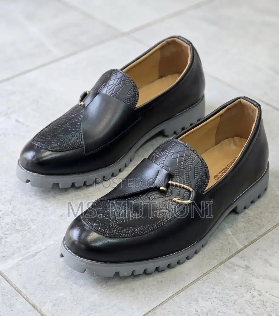 Horsebit Detailed Quality Leather Loafers Size 39-45