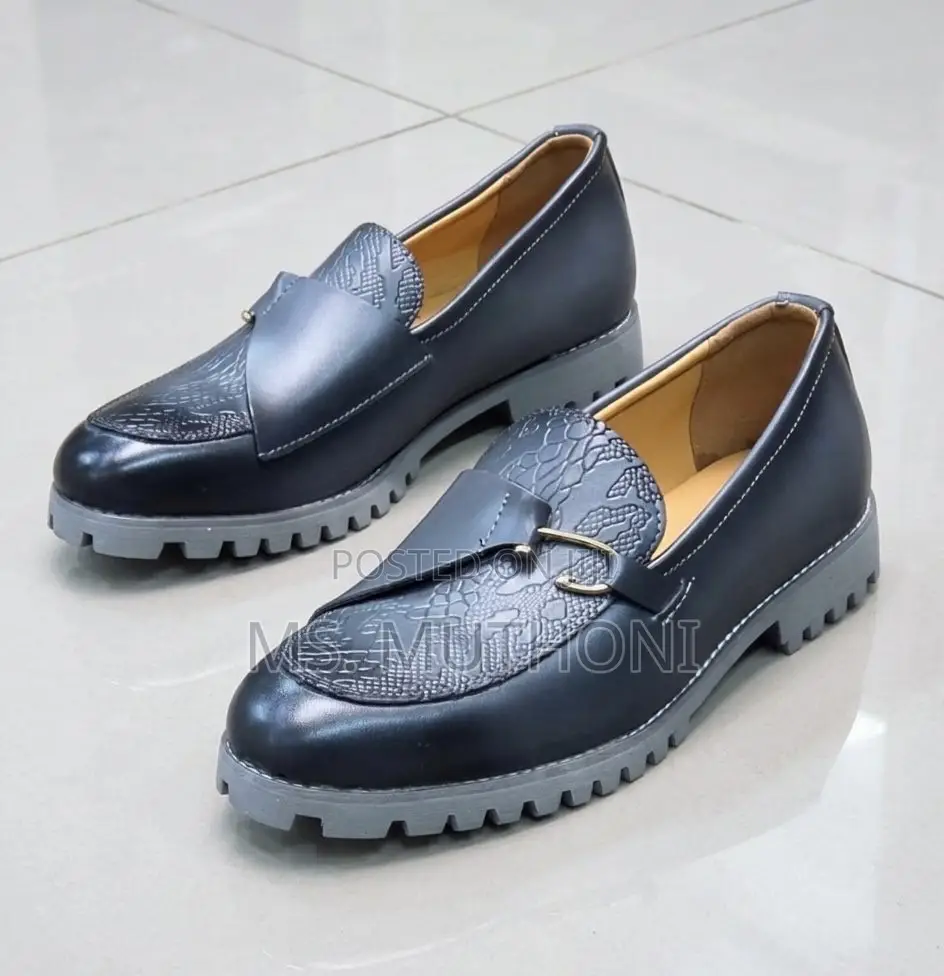 Horsebit Detailed Quality Leather Loafers Size 39-45