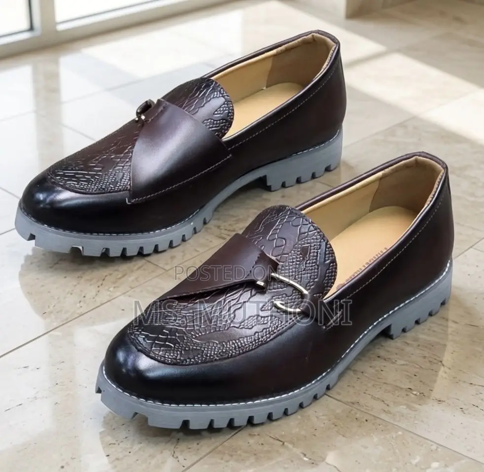 Horsebit Detailed Quality Leather Loafers Size 39-45