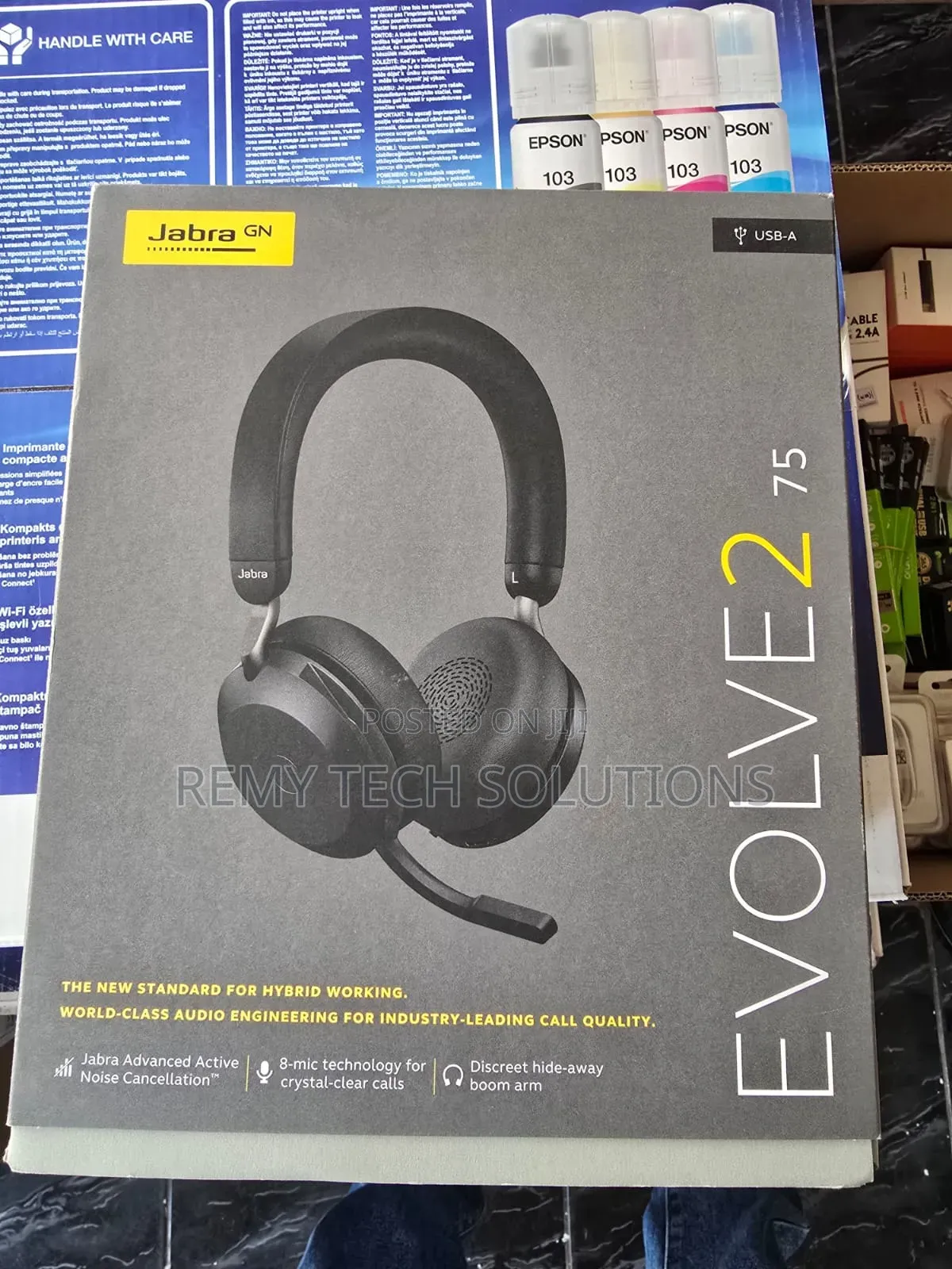 Jabra Evolve2 75 Wireless Headphone With Noise Cancellation