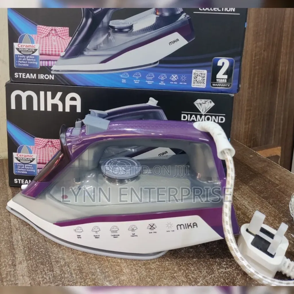 Mika Steam Iron, Ceramic Soleplate 2400W