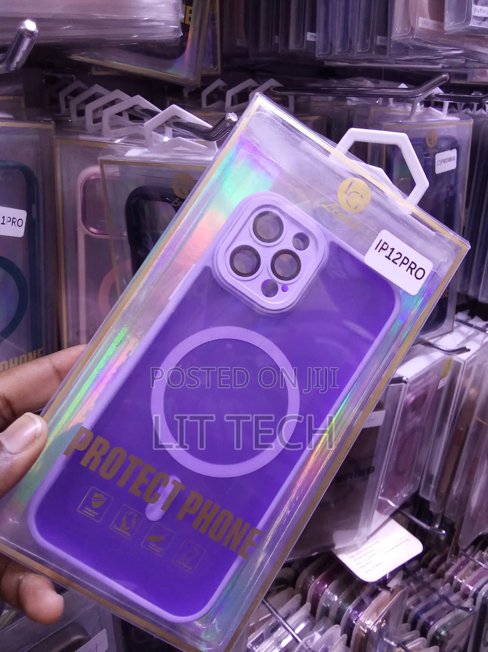 Purple Legan MagSafe Phone Case Explicitly Designed for the IP12PRO