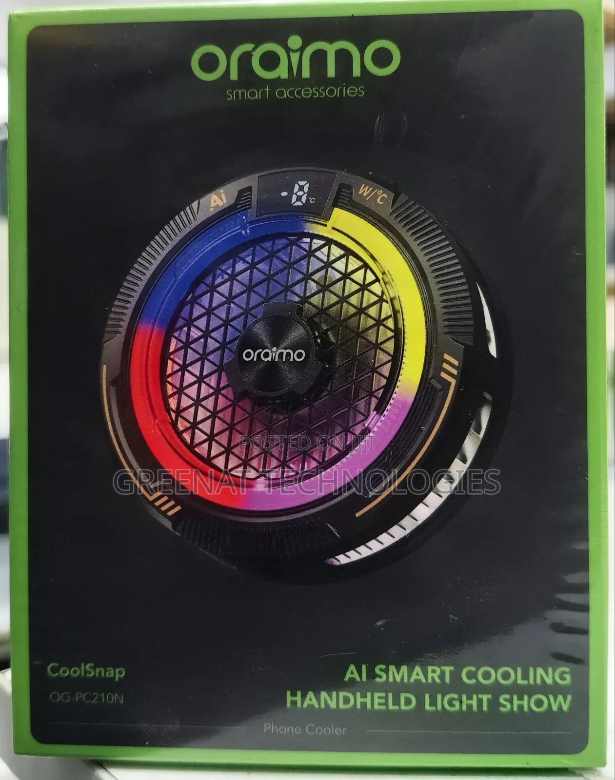 AI Oraimo CoolSnap Magnetic Phone Cooler Ice-Cooling for Gaming