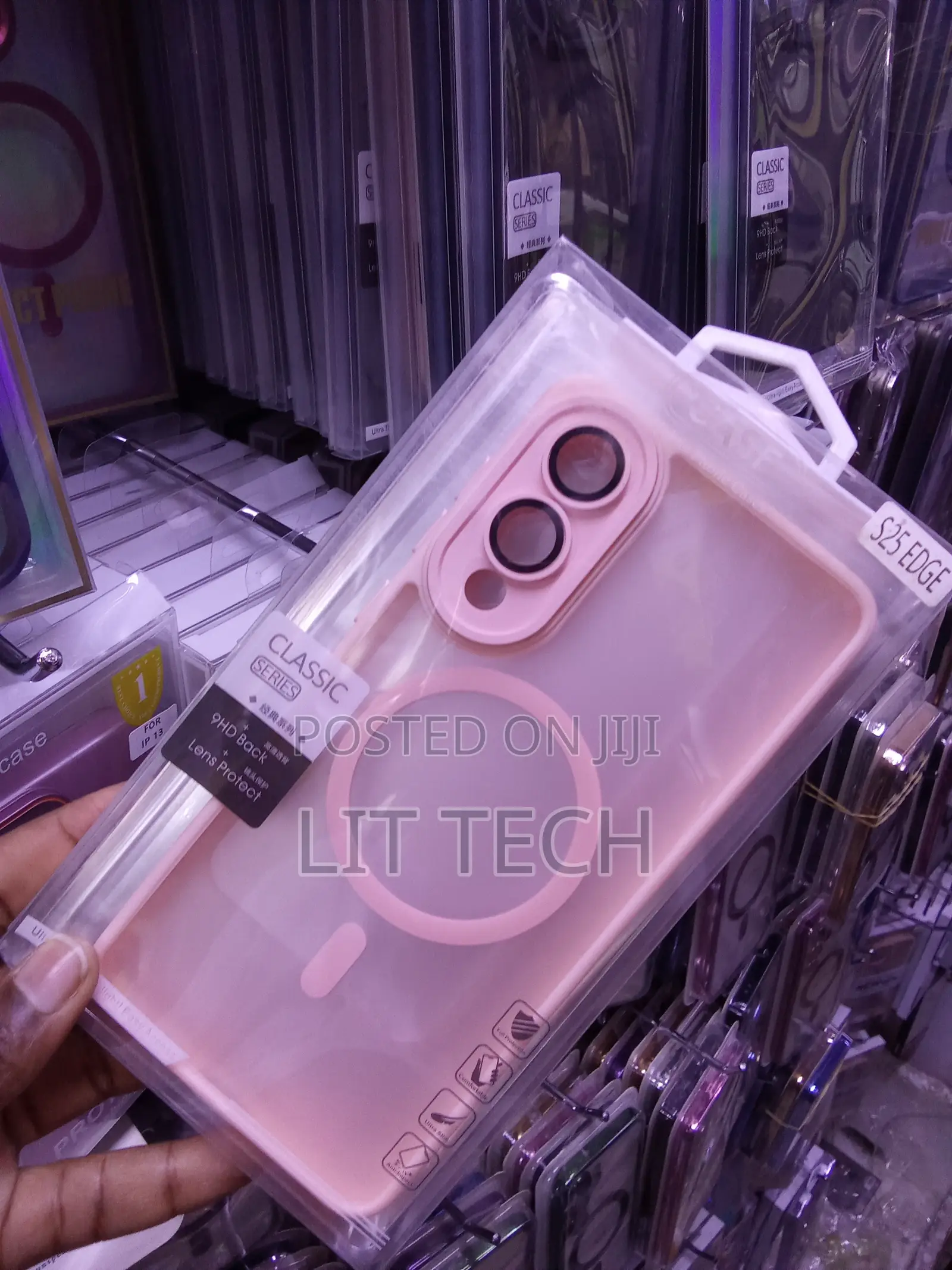 Pink MagSafe Transluscent Case Explicitly Configured for S25 EDGE