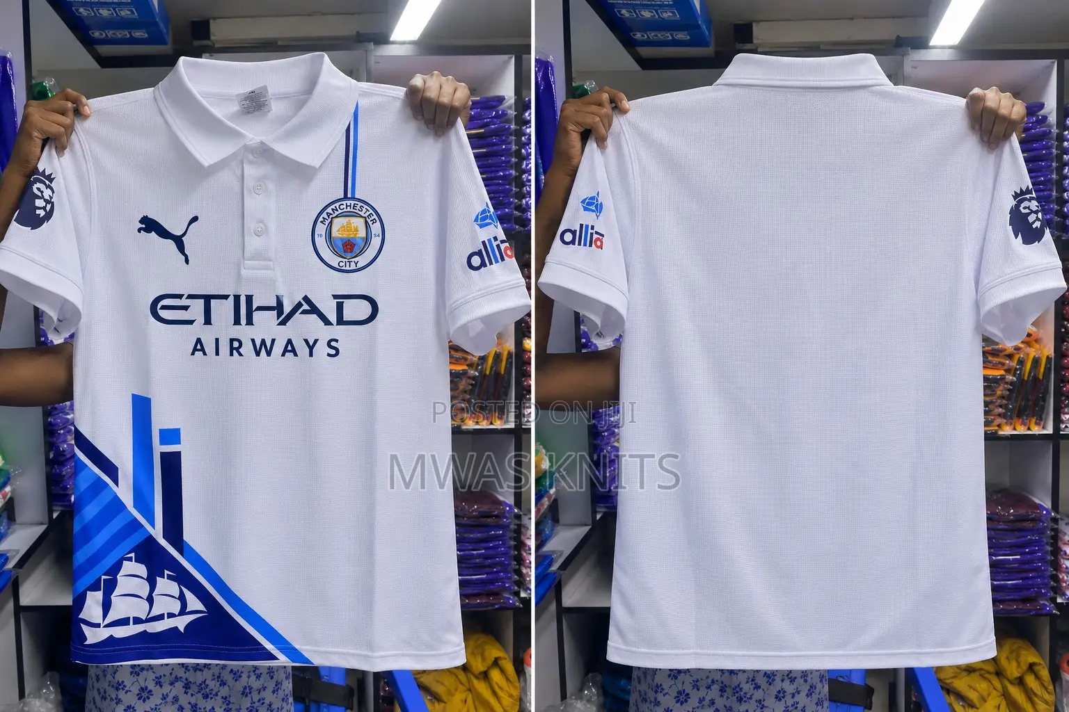 White Man City Polo Jersey – Premium Quality Football Shirt